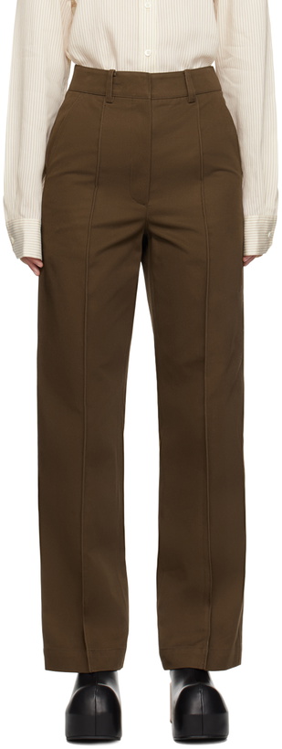 Photo: Recto Brown Pinched Seam Trousers