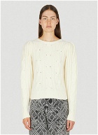 Cable Knit Jumper in White
