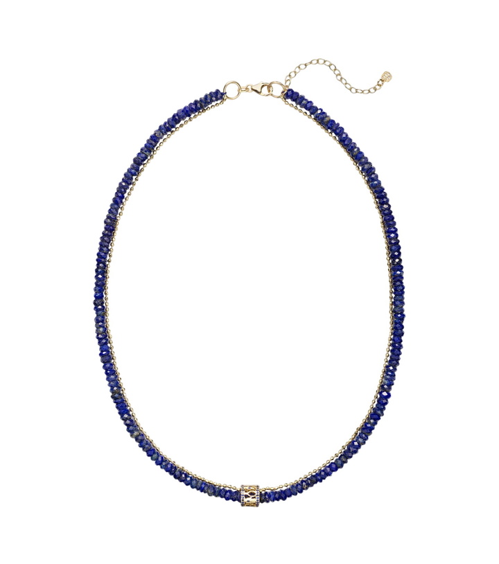 Photo: Sydney Evan 14kt gold necklace with lapis lazuli and diamonds