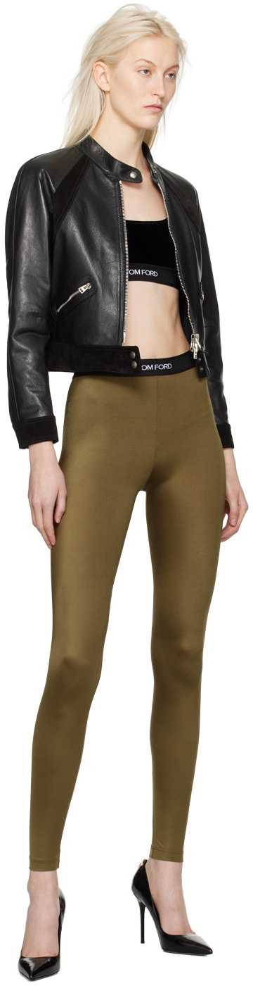 TOM FORD Black Cropped Leather Jacket