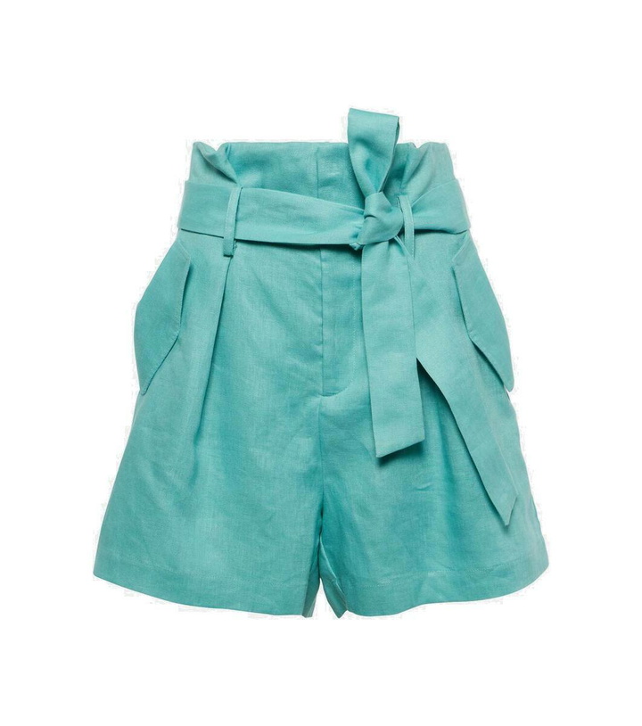 Photo: Adriana Degreas Orquidea high-rise linen shorts