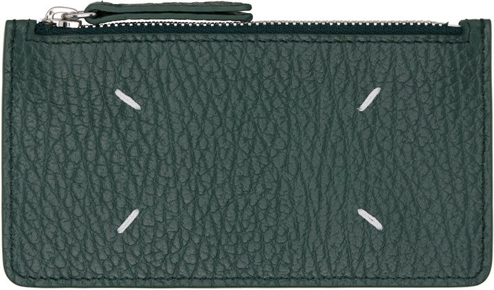 Photo: Maison Margiela Green Four Stitches Card Holder