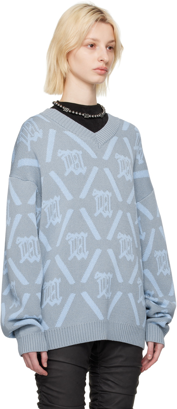 MISBHV Blue Argyle Sweater