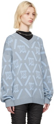 MISBHV Blue Argyle Sweater