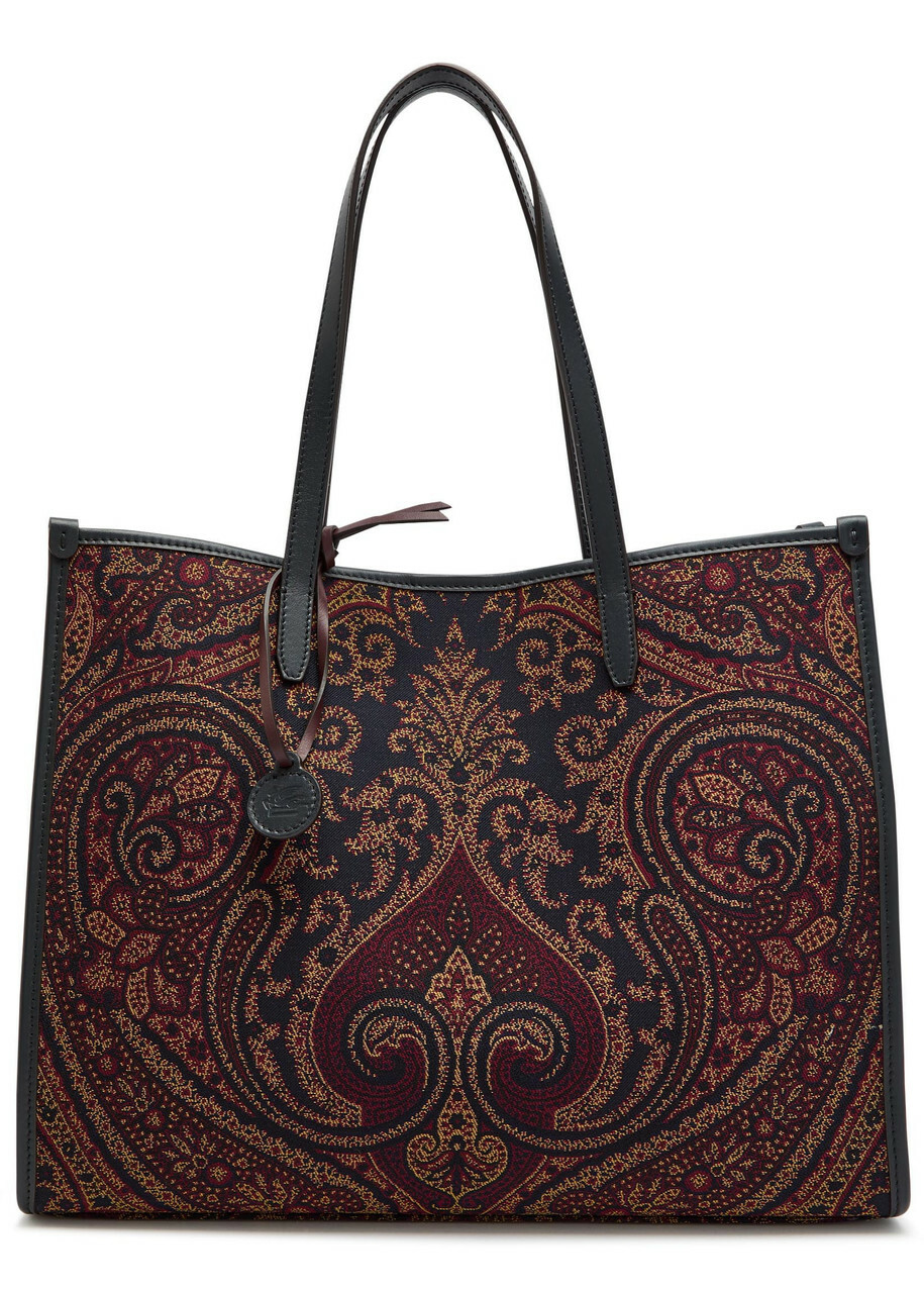 Etro Lovetrotter Large Paisley-jacquard Leather Tote - Multicoloured - One Size