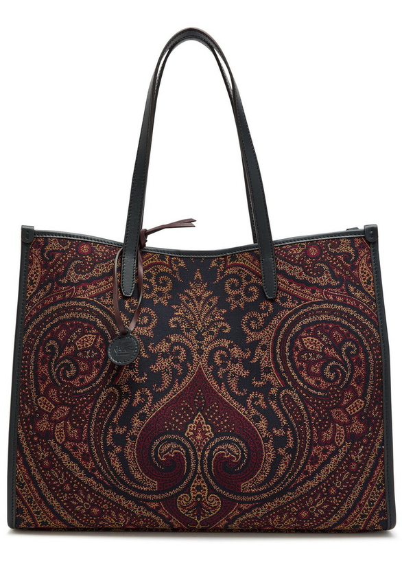 Photo: Etro Lovetrotter Large Paisley-jacquard Leather Tote - Multicoloured - One Size