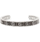 Gucci - Logo-Embossed Sterling Silver Cuff - Silver