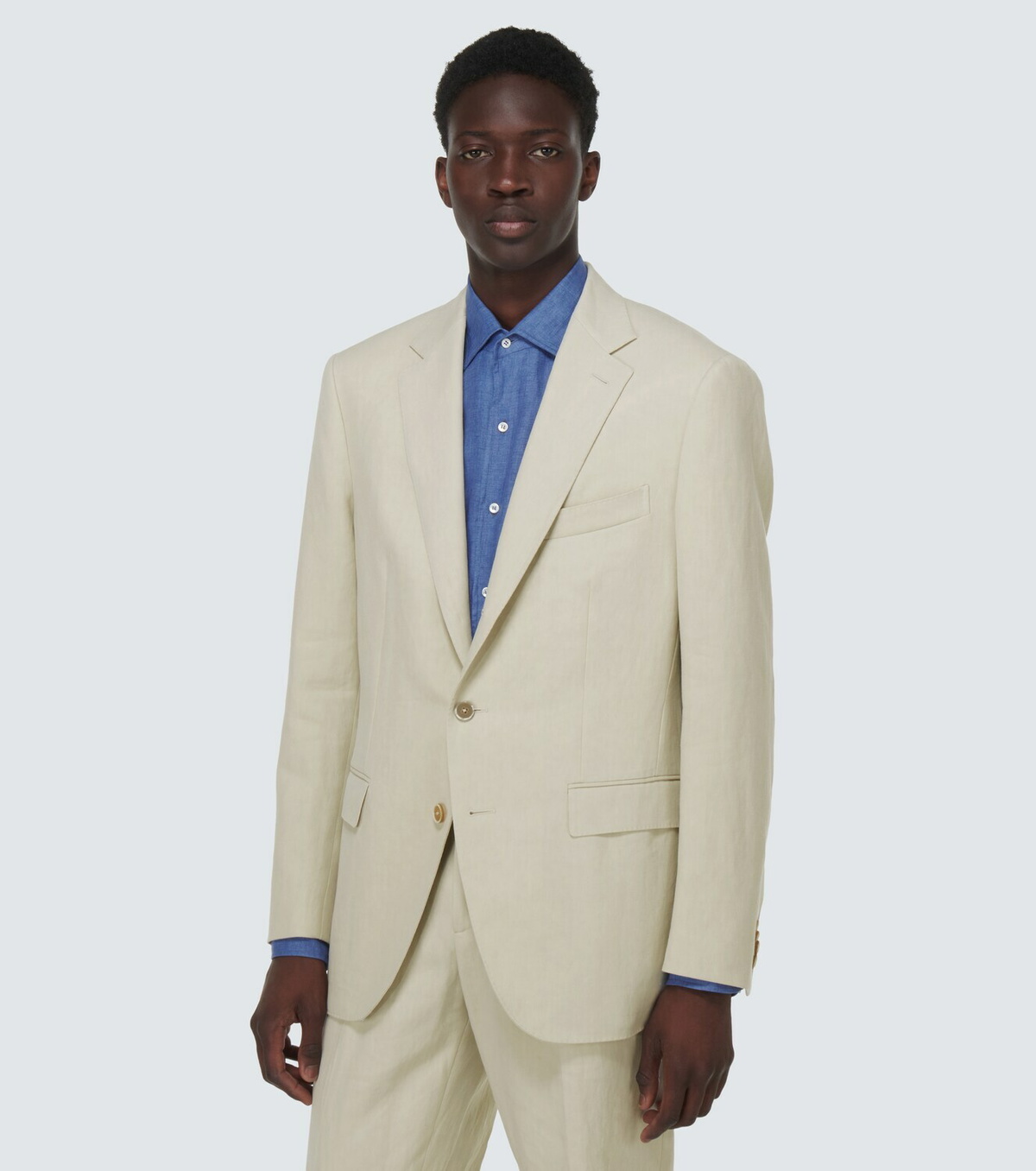 Loro Piana Torino single-breasted linen blazer Loro Piana