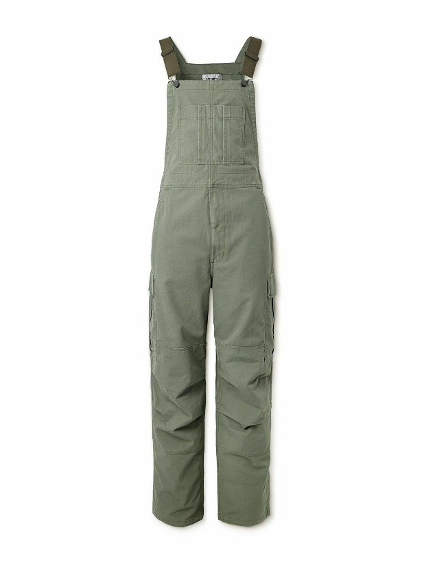 Photo: Carhartt WIP - Stone-Washed Marshall Cotton-Canvas Cargo Overalls - Green