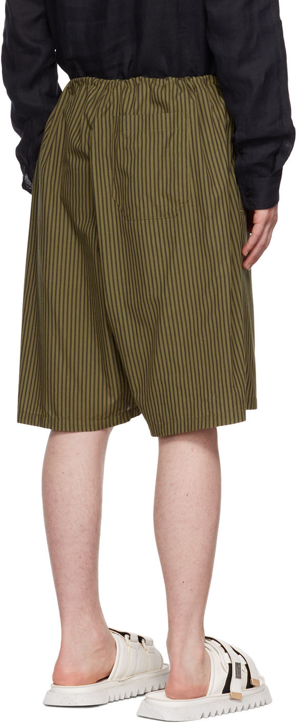 Connor McKnight Khaki Striped Pyjama Shorts