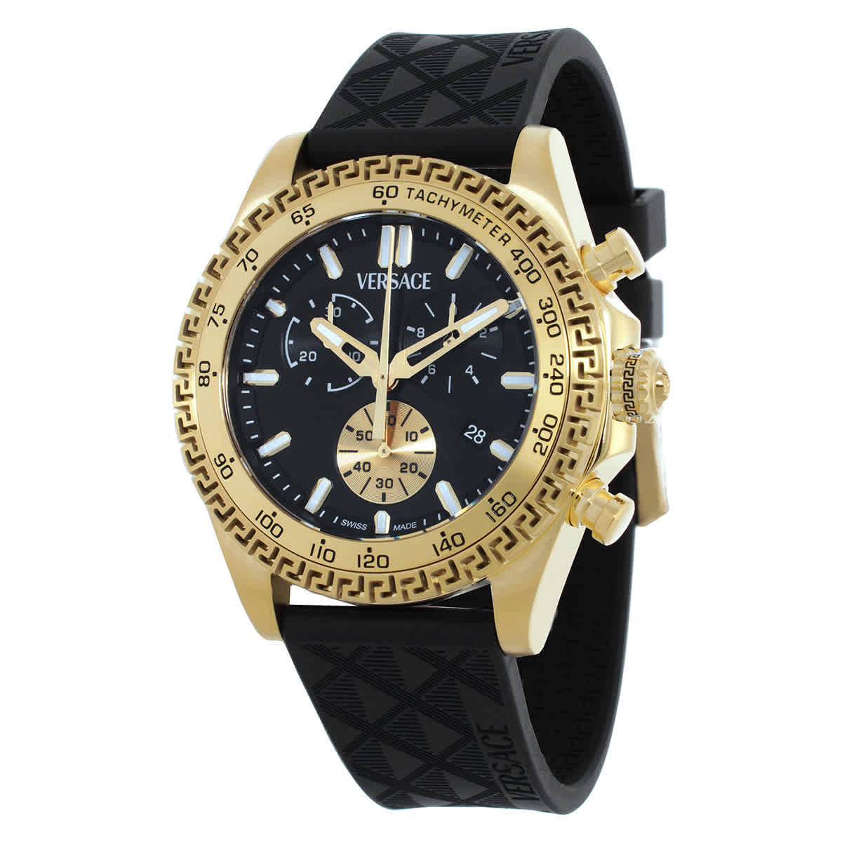 Versace Chrono Chronograph Quartz Black Dial Mens Watch VE9K00224