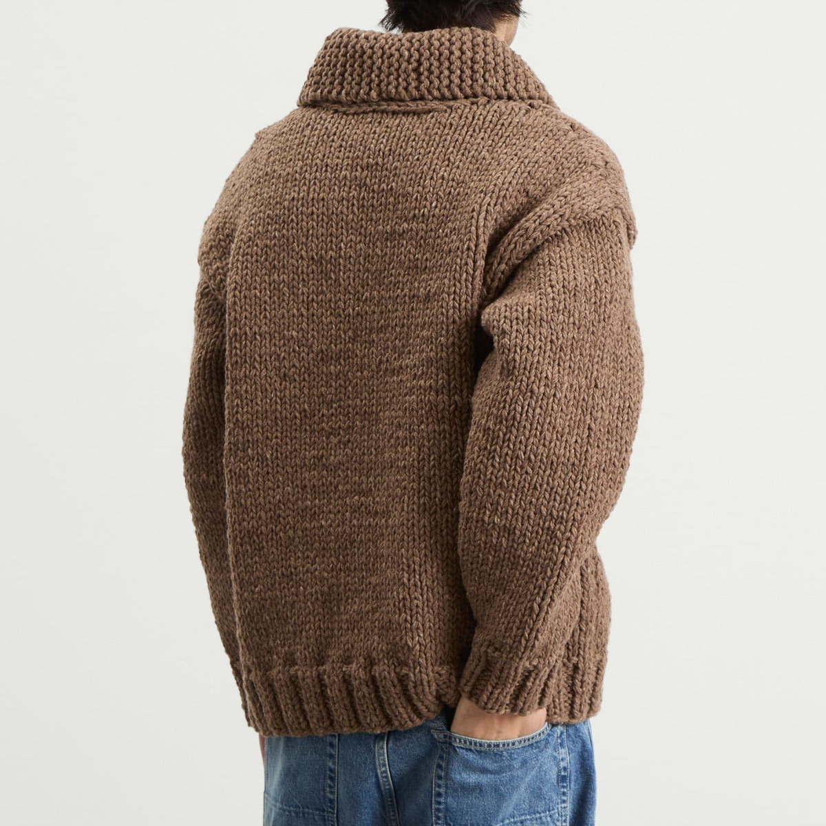 Visvim Men's Cowichan Hand Knit in Brown