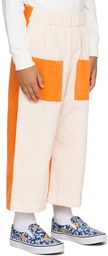 The Animals Observatory Kids Orange & Beige Emu Trousers