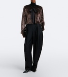Veronica Beard Bancroff sequined tie-neck jacket