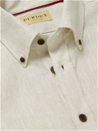 Purdey - Button-Down Collar Linen Shirt - Neutrals