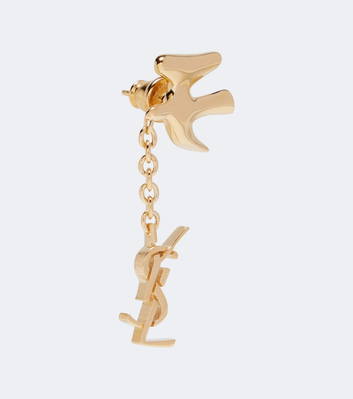 Saint Laurent Cassandre brass earrings