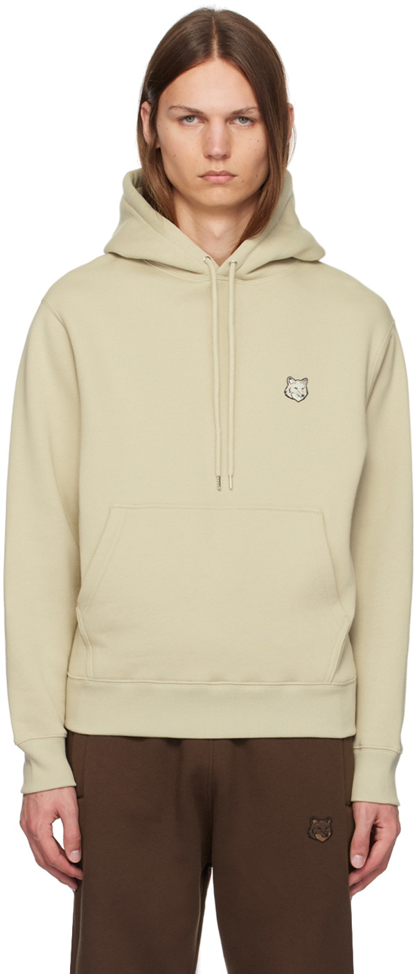 スウェット・トレーナー MAISON KITSUNE 'Bold Fox Head' hoodie Beige LM00705KM0001 Maison Kitsuné Beige Bold Fox Head Patch Comfort Hoodie