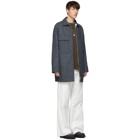Jil Sander Grey Mid-Length Workwear Jacket
