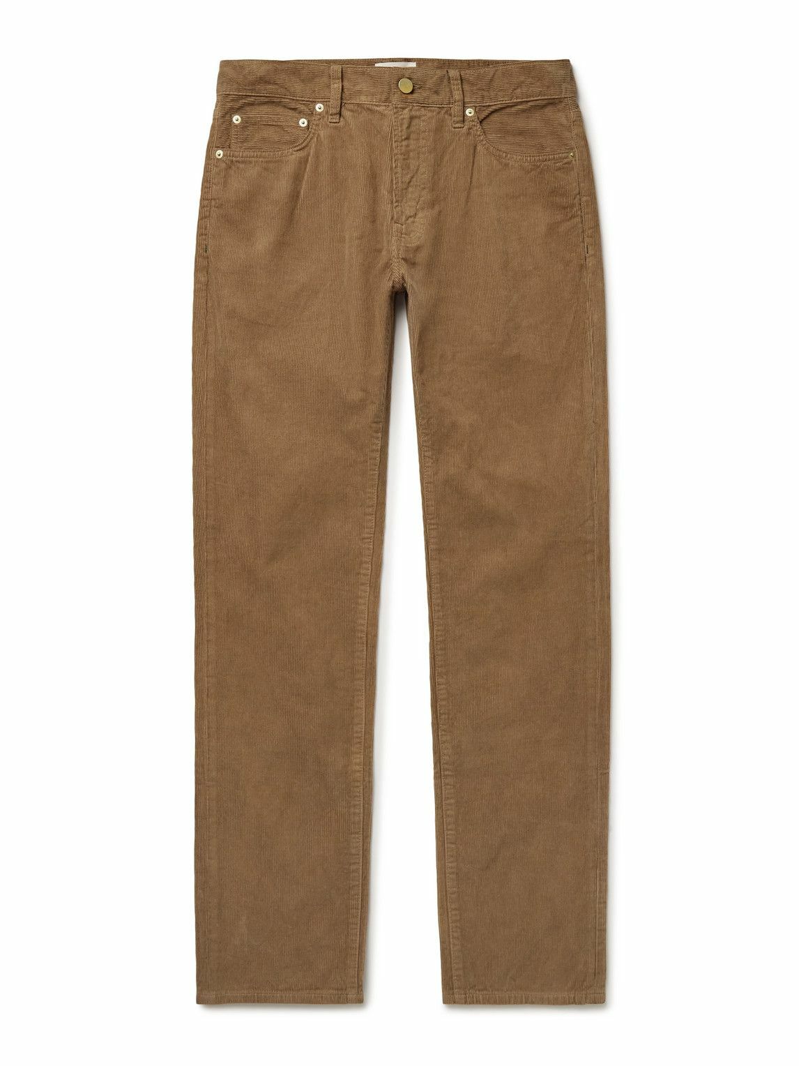 Sid Mashburn - Slim-Fit Straight-Leg Garment-Dyed Cotton-Corduroy Trousers - Brown