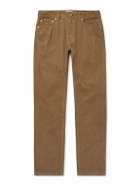 Sid Mashburn - Slim-Fit Straight-Leg Garment-Dyed Cotton-Corduroy Trousers - Brown