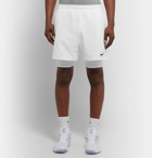 Nike Tennis - NikeCourt Ace 2-in-1 Dri-FIT Seersucker and Stretch-Jersey Shorts - White