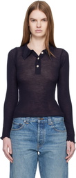 Baserange Navy Dual Long Sleeve Polo