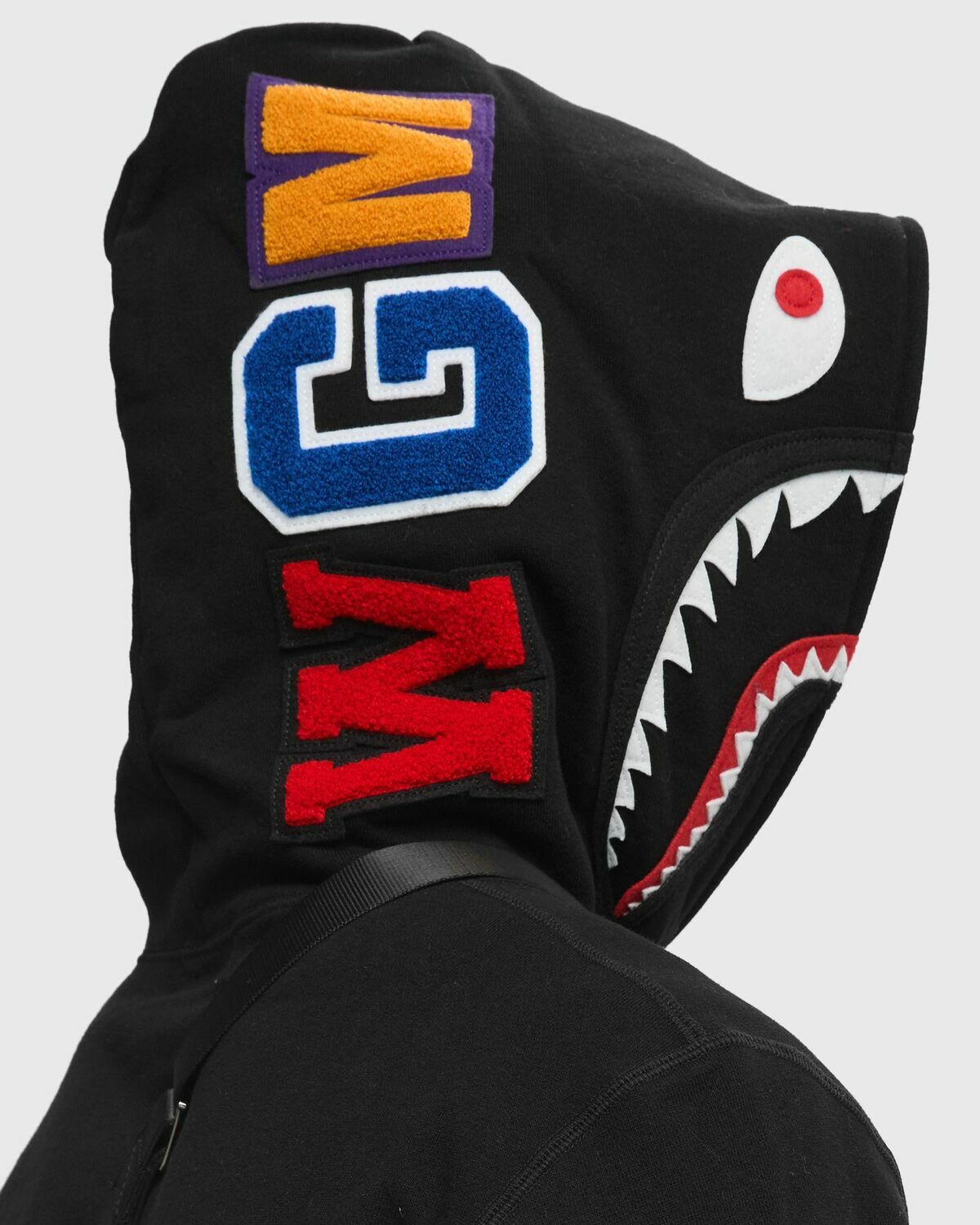 A Bathing Ape SHARK PULLOVER HOODIE Black Mens Hoody A Bathing Ape