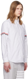 Thom Browne Gray Striped Shirt