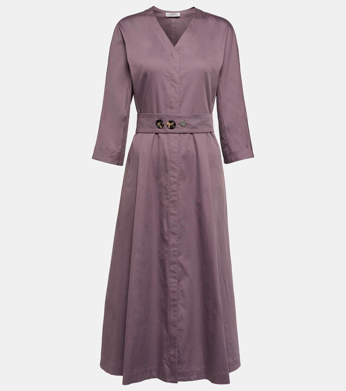 関税送料込Max Mara Pleated Cotton Maxi Dress S Max Mara Pleated cotton midi dress S Max Mara