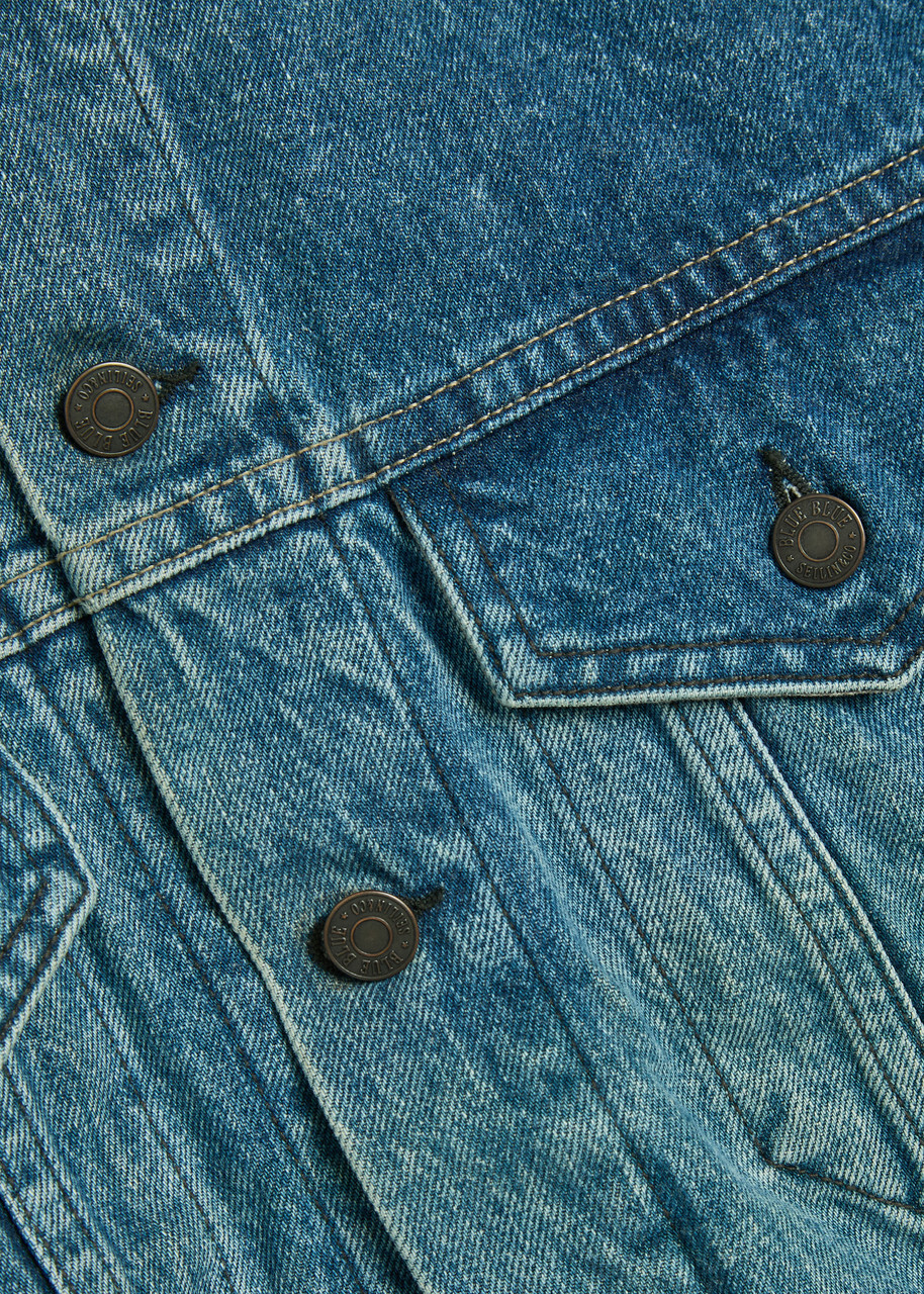 Blue Blue Panelled Denim Jacket