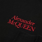 Alexander McQueen Men's Long Sleeve Logo T-Shirt in Black/Red