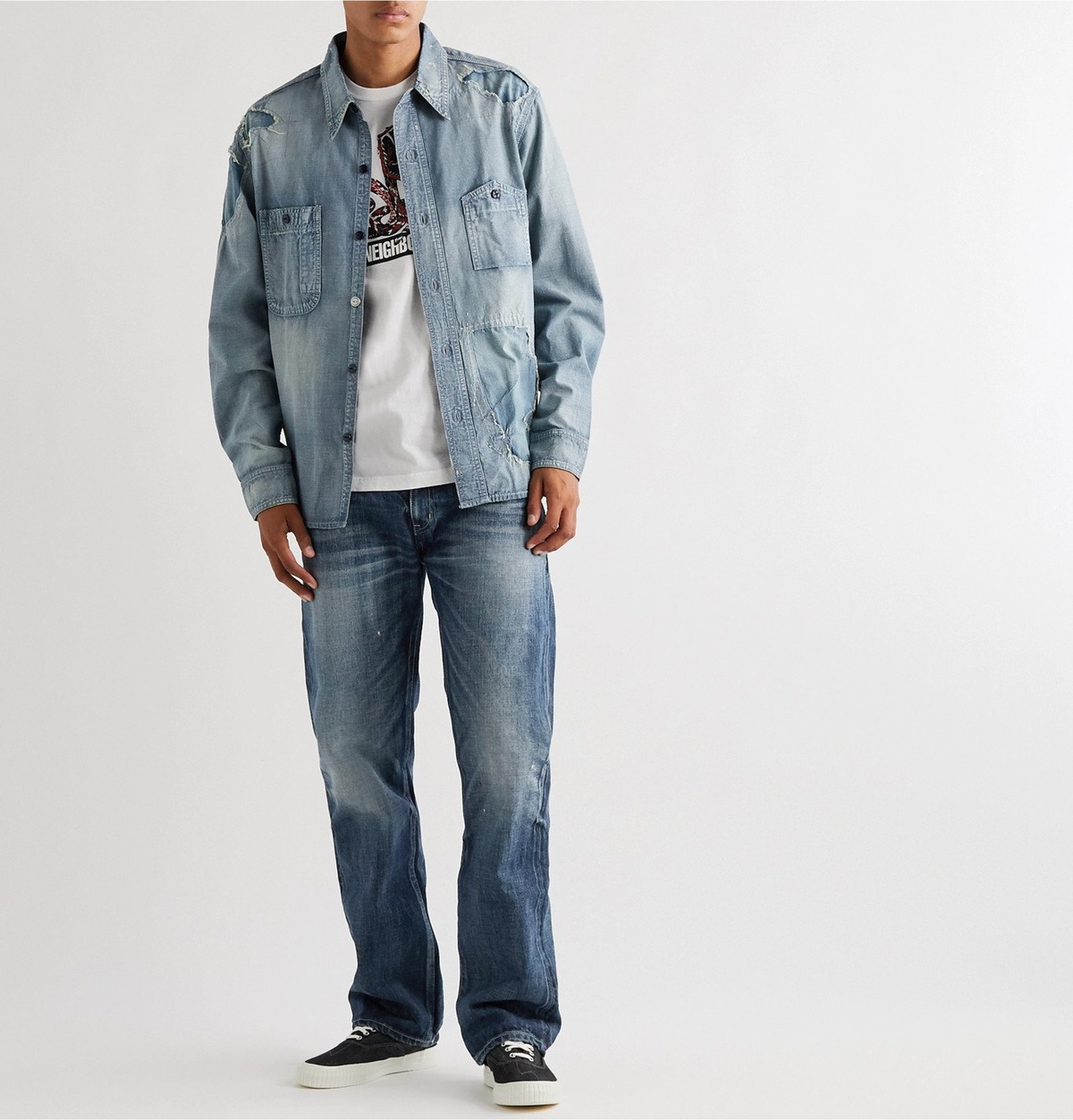 Neighborhood - Washed Selvedge Denim Jeans - Blue Neighborhood