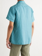 MASSIMO ALBA - Malibu Linen Shirt - Blue