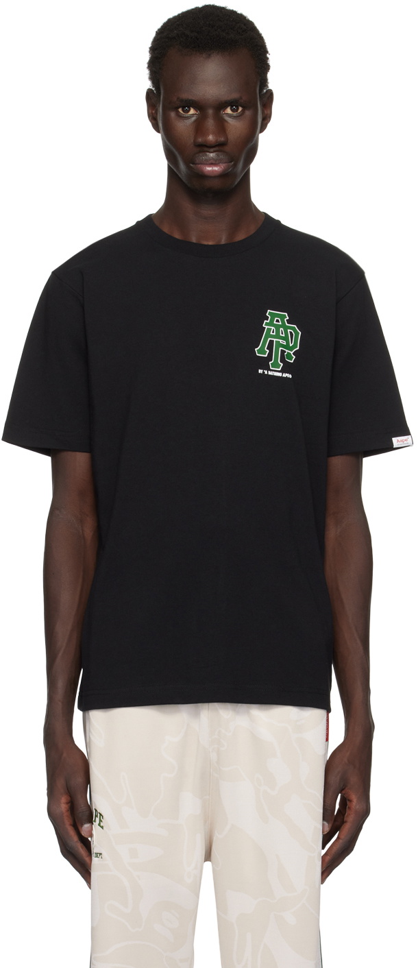AAPE by A Bathing Ape Black Logo Short Sleeve T-shirt AAPE by A Bathing Ape