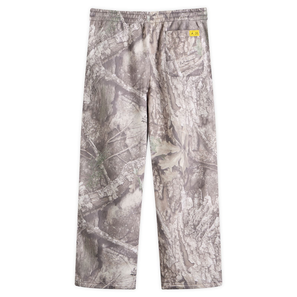 Air Jordan Men's Brooklyn Camo Open Hem Pant in White/Bright Citron