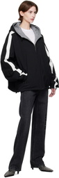 Alexander Wang Black Raglan Hooded Reversible Jacket