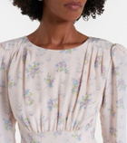 Alessandra Rich Floral open-back silk midi dress