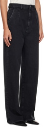 Loulou de Saison Black Attu LDS Pleated Jeans