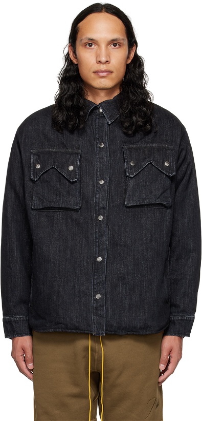 Photo: Rhude Black Overshirt Denim Jacket