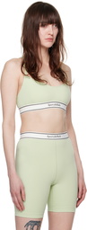 Sporty & Rich Green Serif Bralette