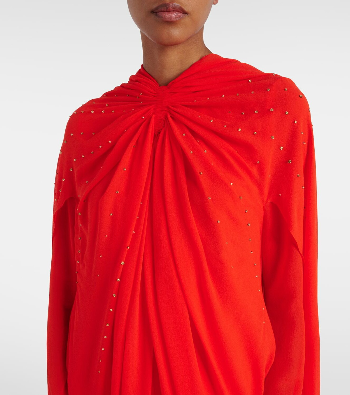 Givenchy Caped embellished silk gown