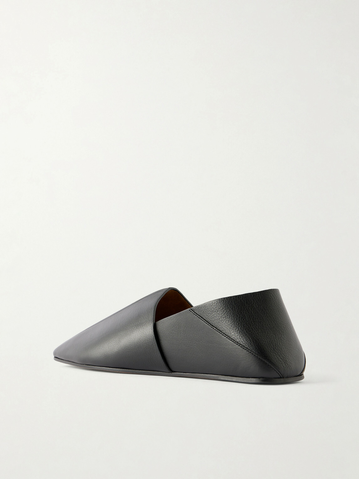 LOEWE - Origami Leather Slippers - Black