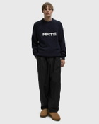 Arte Antwerp Pixel Front Knit Blue Mens Pullover