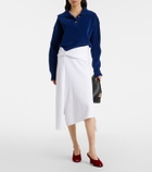 Victoria Beckham Cropped cotton-blend velvet sweatshirt