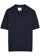 Raith Open-collar Cotton Polo Shirt Navy