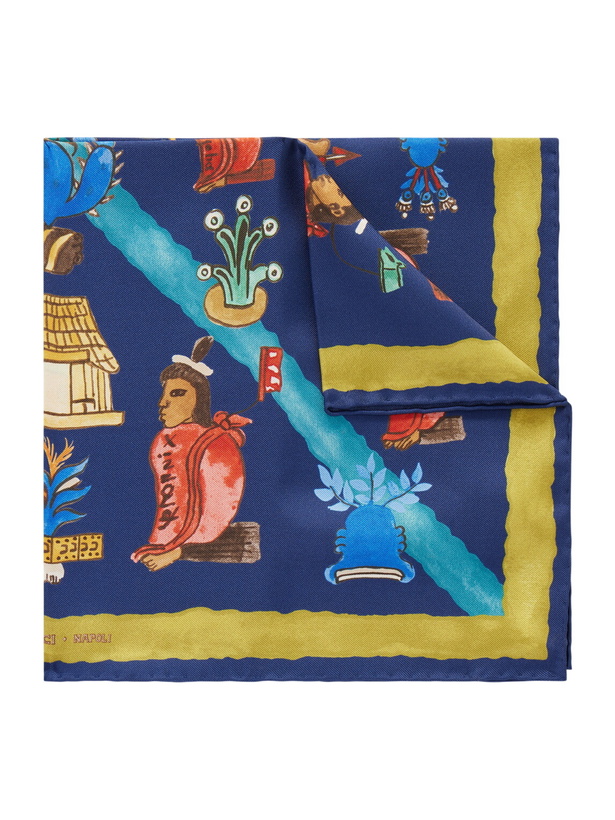 Photo: Rubinacci - Printed Silk-Twill Pocket Square