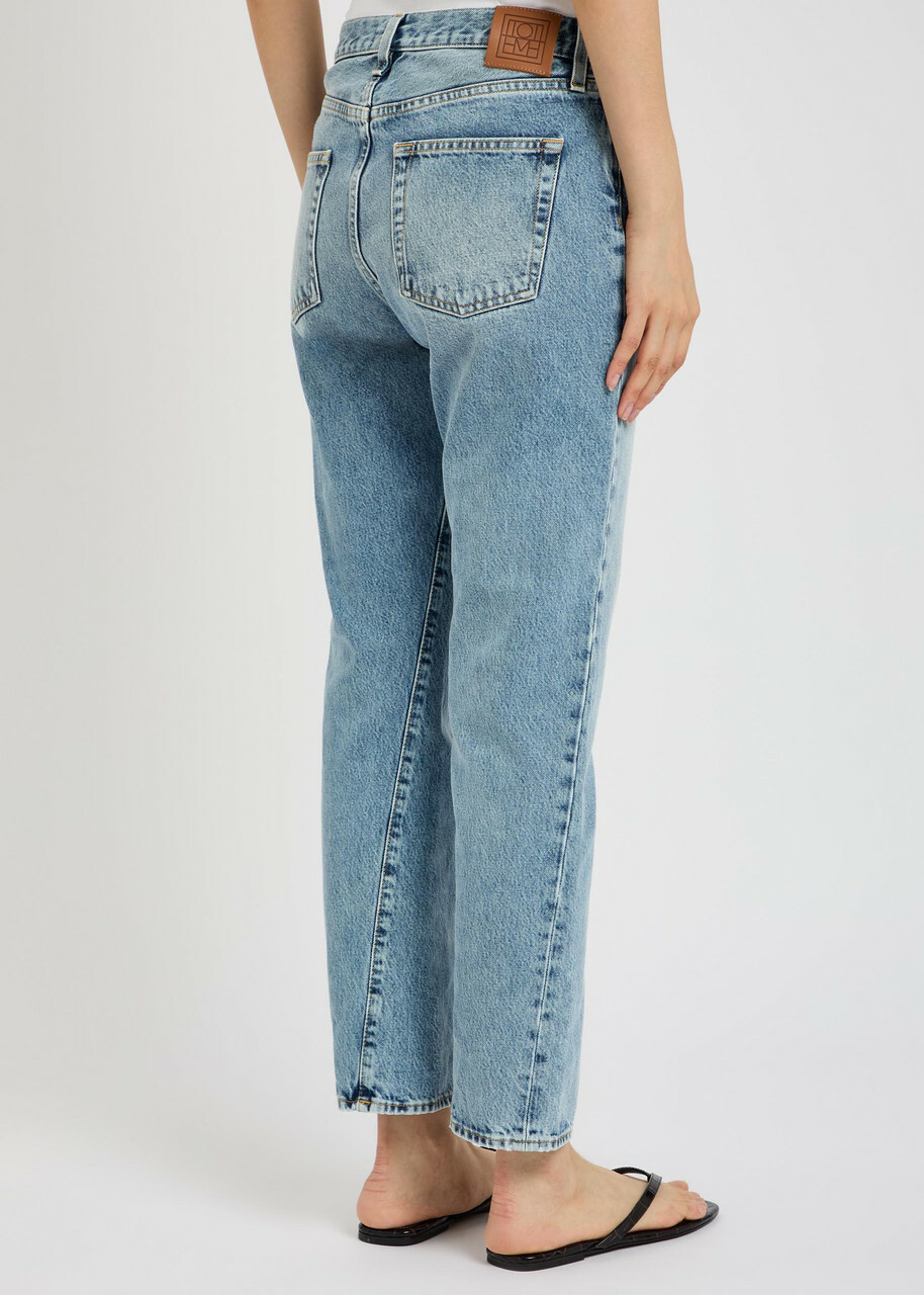 Toteme Twisted-seam Straight-leg Jeans Light Blue