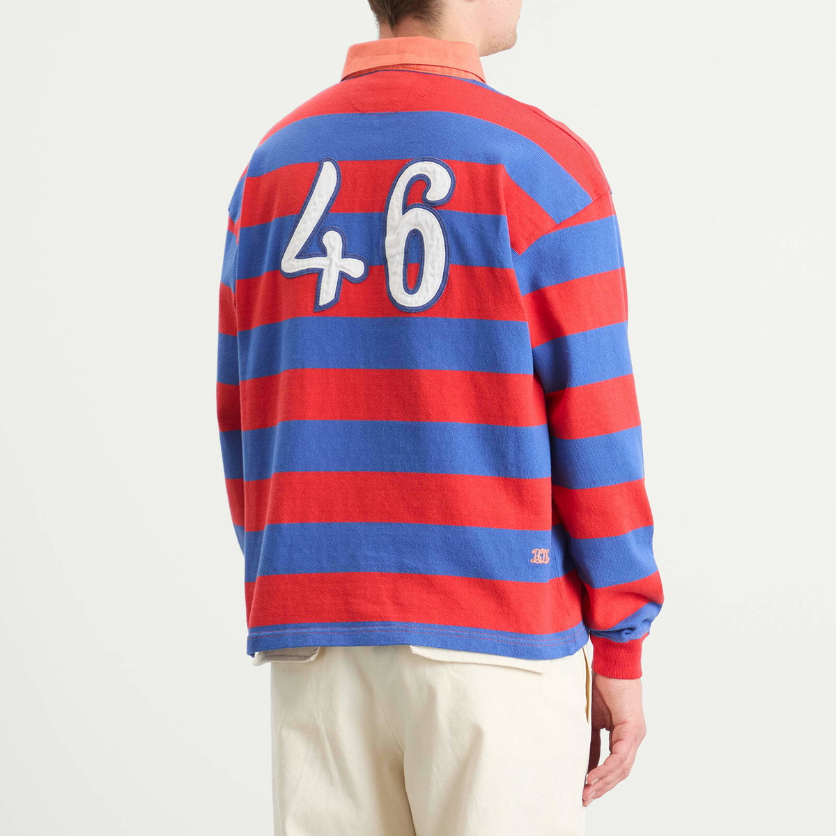 Bode Men's Clubhouse Rugby Shirt in Red