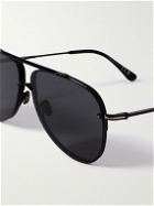 TOM FORD - Leon Aviator-Style Stainless Steel Sunglasses