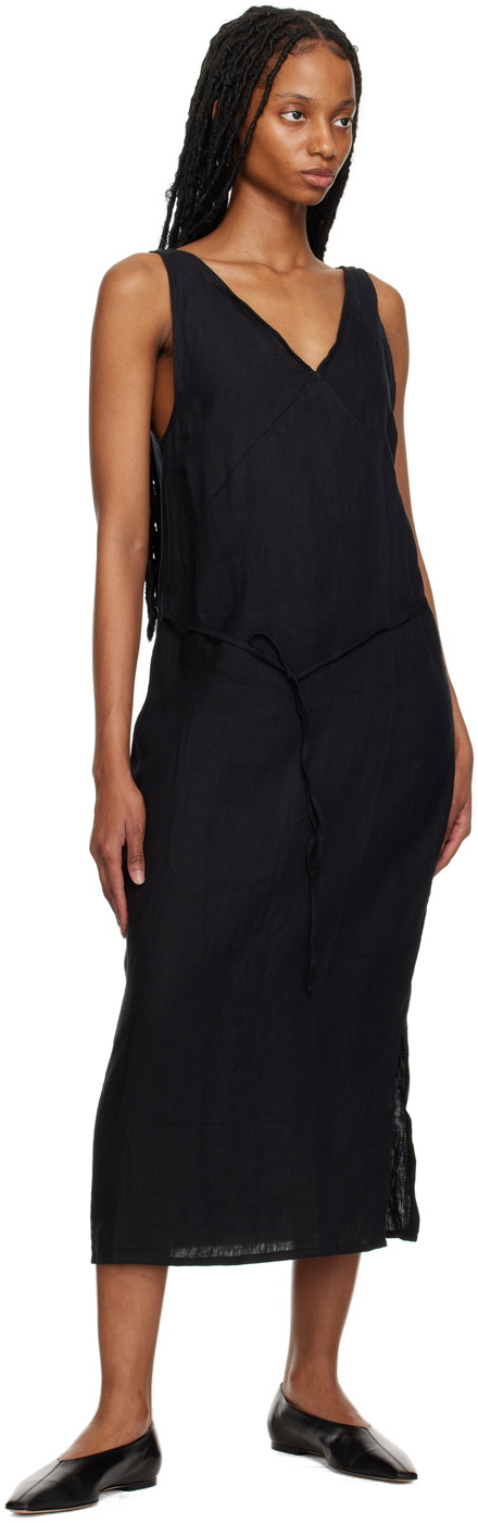 Deiji Studios Black 'The Slip' Midi Dress